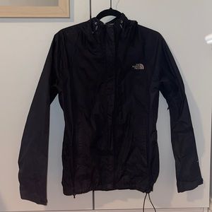 North face black rain coat windbreaker women’s M